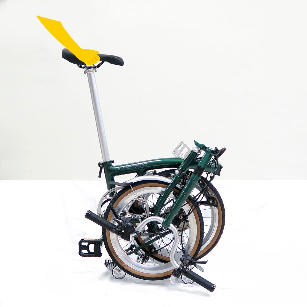 TAKACHIA達卡佳 TIIME C16/C20-郵政綠(基本色)(常備款)9速三折式鉻鉬鋼折疊單車:圖片 4