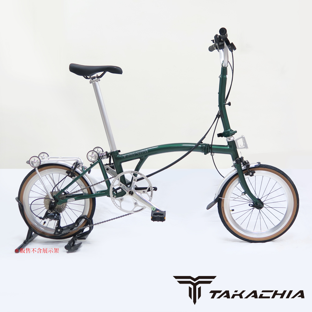 TAKACHIA達卡佳 TIIME C16/C20-郵政綠(基本色)(常備款)9速三折式鉻鉬鋼折疊單車:圖片 2
