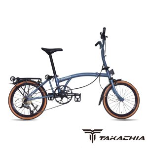 TAKACHIA達卡佳 TIIME C16/C20-灰藍色Pearl Blue Grey(基本色)(常備款)9速三折式鉻鉬鋼折疊單車