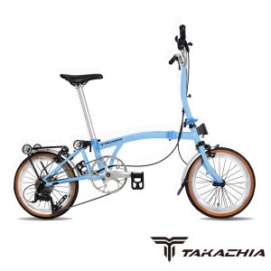 TAKACHIA達卡佳 TIIME C16/C20-雲朵藍Sky Blue(基本色)(客訂款)9速三折式鉻鉬鋼折疊單車