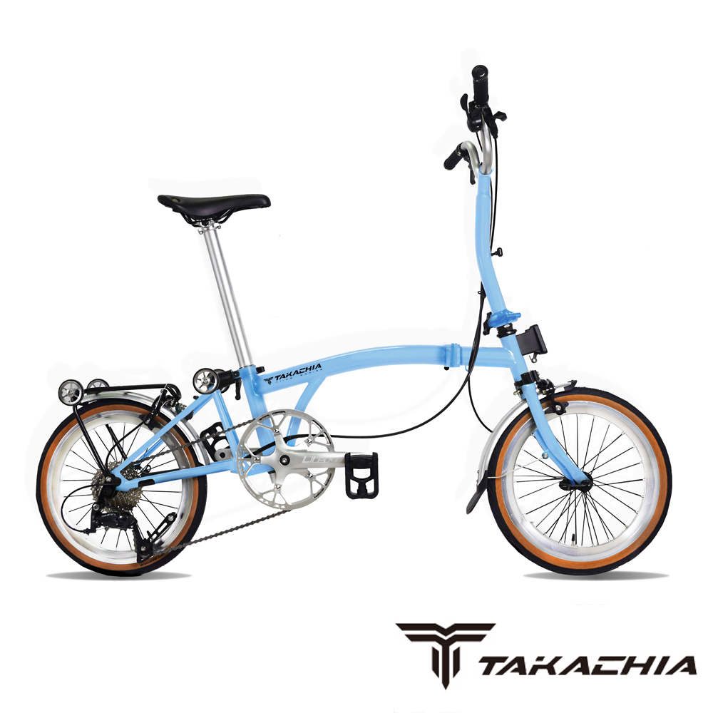 TAKACHIA達卡佳 TIIME C16/C20-雲朵藍Sky Blue(基本色)(客訂款)9速三折式鉻鉬鋼折疊單車