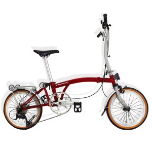 TAKACHIA達卡佳 TIIME C16/C20-電鍍銀配紅Electroplated Silver Red(加價色)(常備款)9速三折式鉻鉬鋼折疊單車