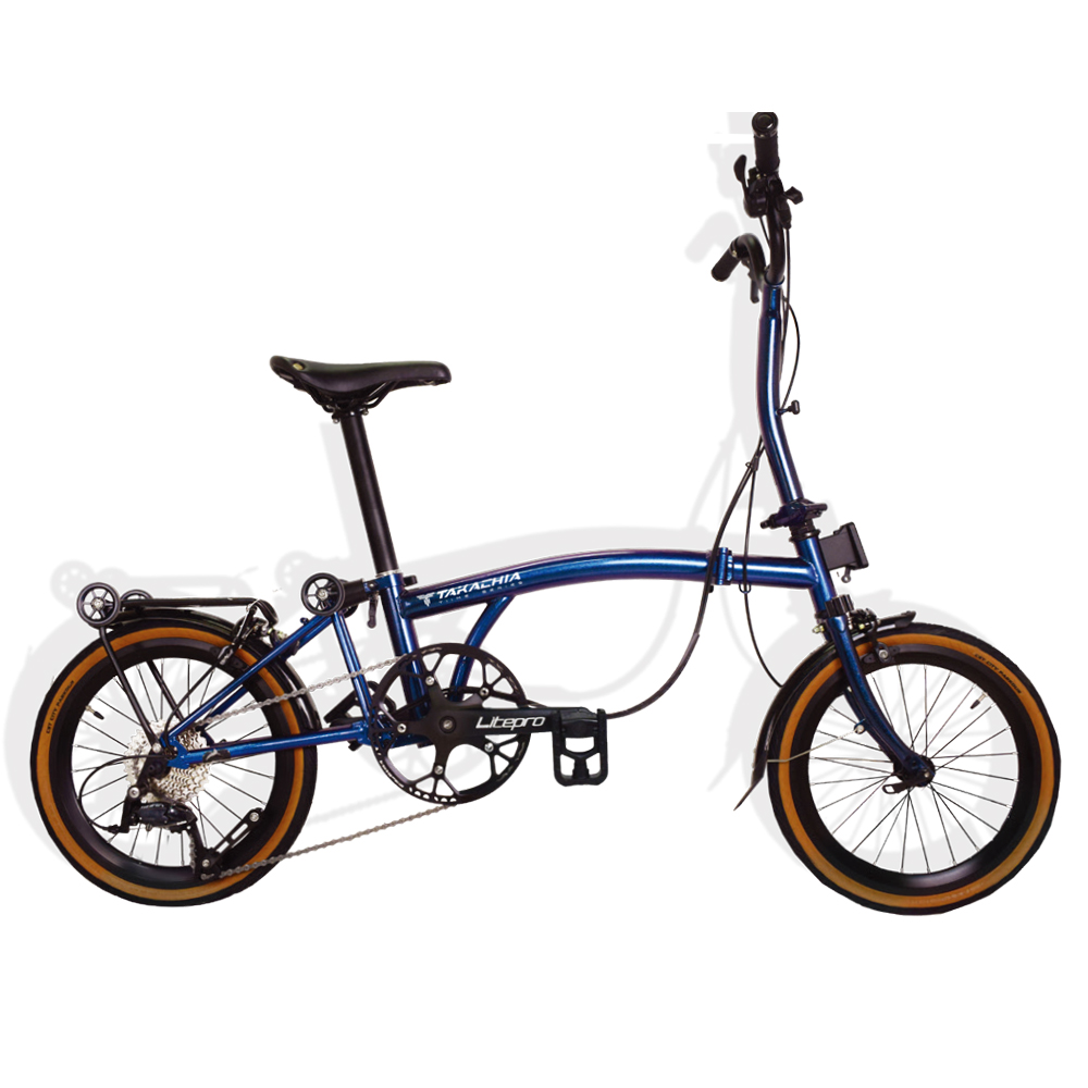 TAKACHIA達卡佳 TIIME C16/C20-電鍍藍Electro Blue(加價色)(客訂款)9速三折式鉻鉬鋼折疊單車