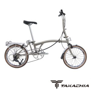 TAKACHIA達卡佳 TIIME C16/C20-拉絲銀(銀配)(加價色)(客訂款)9速三折式鉻鉬鋼折疊單車