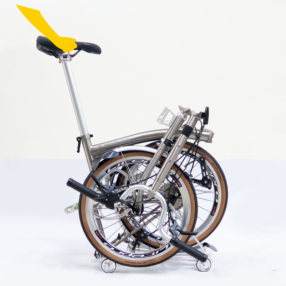 TAKACHIA達卡佳 TIIME C16/C20-拉絲銀(銀配)(加價色)(客訂款)9速三折式鉻鉬鋼折疊單車:圖片 3