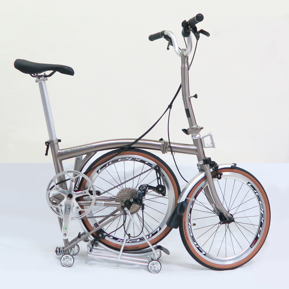 TAKACHIA達卡佳 TIIME C16/C20-拉絲銀(銀配)(加價色)(客訂款)9速三折式鉻鉬鋼折疊單車:圖片 4