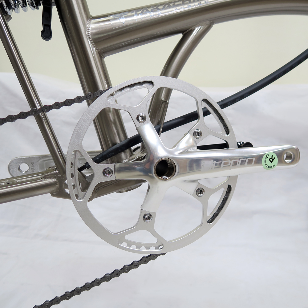 TAKACHIA達卡佳 TIIME C16/C20-拉絲銀(銀配)(加價色)(客訂款)9速三折式鉻鉬鋼折疊單車:圖片 7