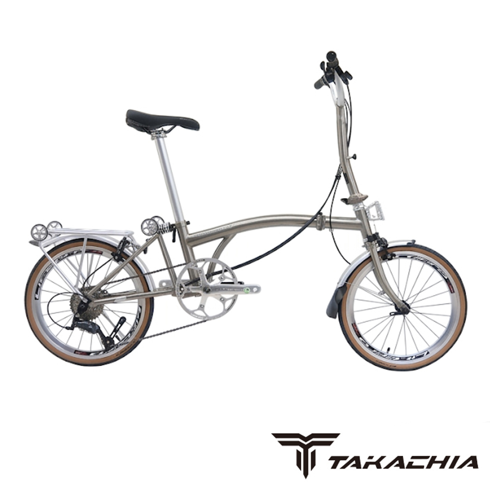 TAKACHIA達卡佳 TIIME C16/C20-拉絲銀(銀配)(加價色)(客訂款)9速三折式鉻鉬鋼折疊單車