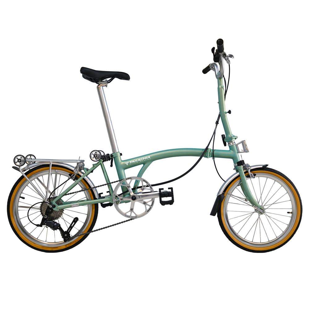 TAKACHIA達卡佳 TIIME C16/C20-青春綠FRESH GREEN(季節限量)(常備款)9速三折式鉻鉬鋼折疊單車