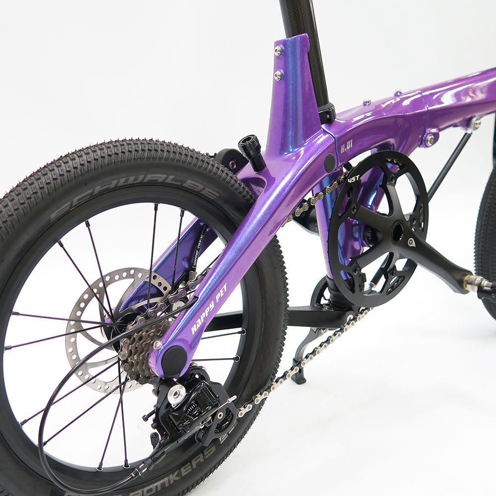 LIDROP一丁點 PRO/Happy Pet H.01-星光紫(客訂色) 16吋(305)5速碟煞碳纖折疊單車:圖片 7