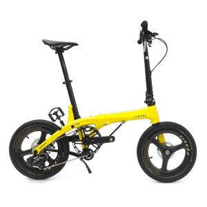 Lidrop一丁點ULTRA輕量版H.01-檸檬黃(客訂色) 16吋(305)電變5速油壓碟煞碳纖折疊單車