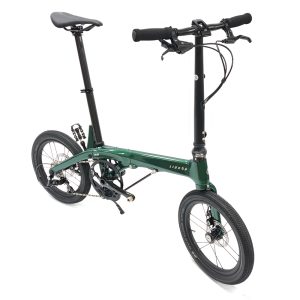 LIDROP一丁點 PRO/長軸版H6-郵政綠 16吋(305)6速碟煞碳纖折疊單車