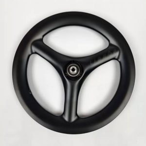 Lidrop專用配件-16"(305)框高35mm碳纖三刀輪組-霧黑/LOGO霧灰