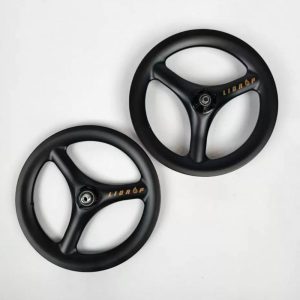 Lidrop專用配件-16"(305)框高35mm碳纖三刀輪組-霧黑/LOGO金