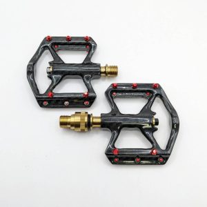 Lidrop一丁點專用配件-碳纖踏板(含單支快拆)-金軸/紅色止滑釘