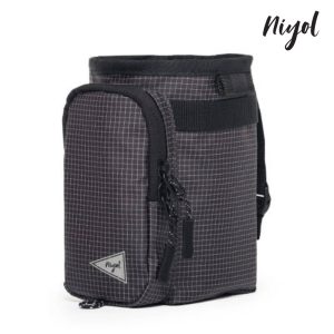 Niyol韓國Stem bag AlphaGo 3點固定式車把包/水壺袋/手機袋(含手機防掉彈簧繩)-格子黑RIP Black