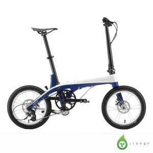 LIDROP一丁點 PRO/Happy Pet H.01-藍白(客訂色) 16吋(305)5速碟煞碳纖折疊單車
